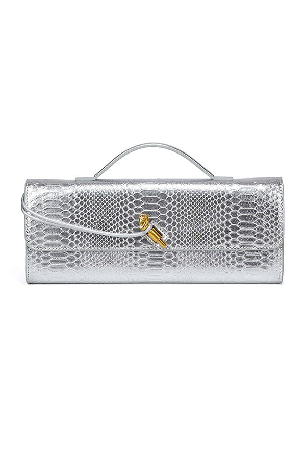 Serpatura Snake Pattern Event Clutch Purse