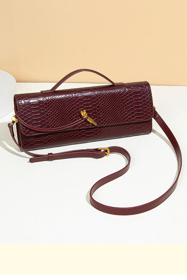 Serpatura Snake Pattern Event Clutch Purse