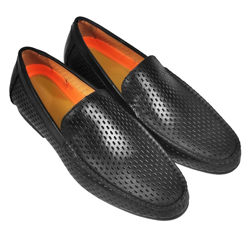 LuxeLeather Breathable Slip-On Loafers