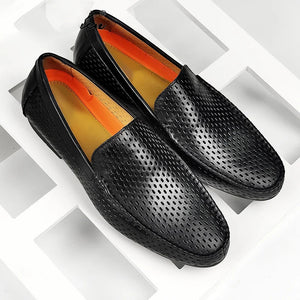 LuxeLeather Breathable Slip-On Loafers