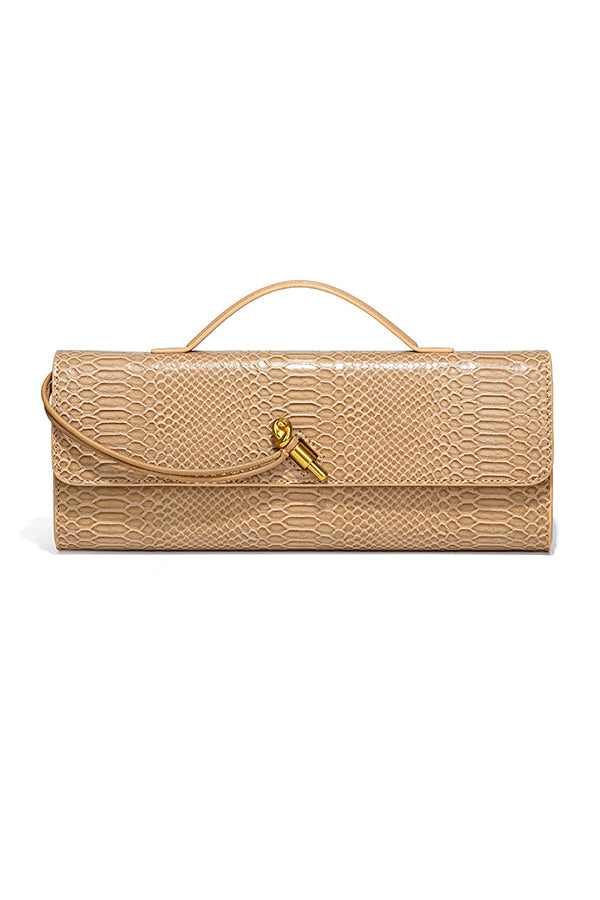 Serpatura Snake Pattern Event Clutch Purse