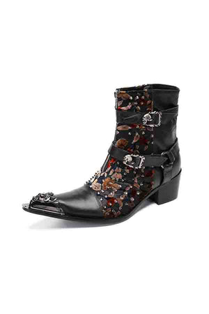 CowboyLuxe Embroidered Leather Dress Loafers