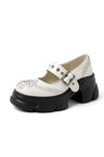 Chic Mary Janes Round Toe Platform Strap Shoes