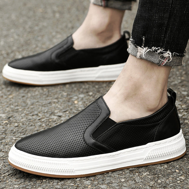 Exotic Chic CrocLeather Breathable Driving Loafers