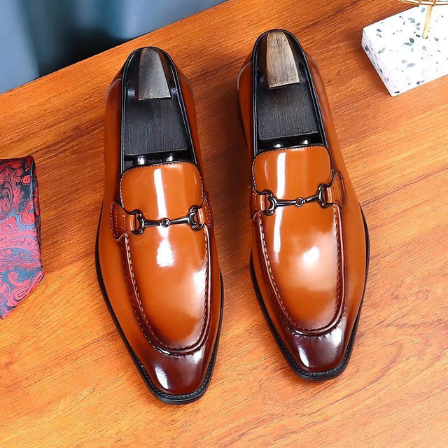 CowLux Elegant Slip-on Leather Dress Shoes