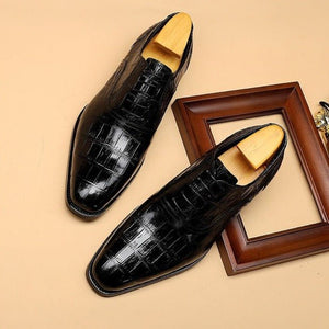 Crocdress Luxe Crocodile Pattern Formal Oxford Shoes - FINAL SALE