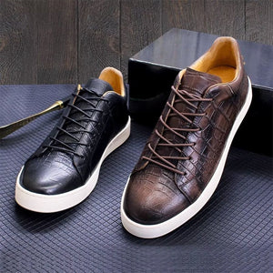 CrocLeather Chic Croc Texture Casual Shoes