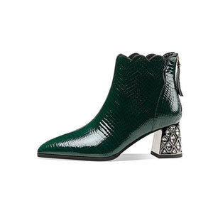 Crocluxe Exotic Croc Pattern Ankle Boots - FINAL SALE