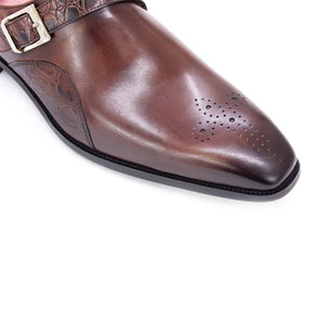 Crocluxe Exquisite Croc Embossed Monkstraps Dress Shoes - FINAL SALE