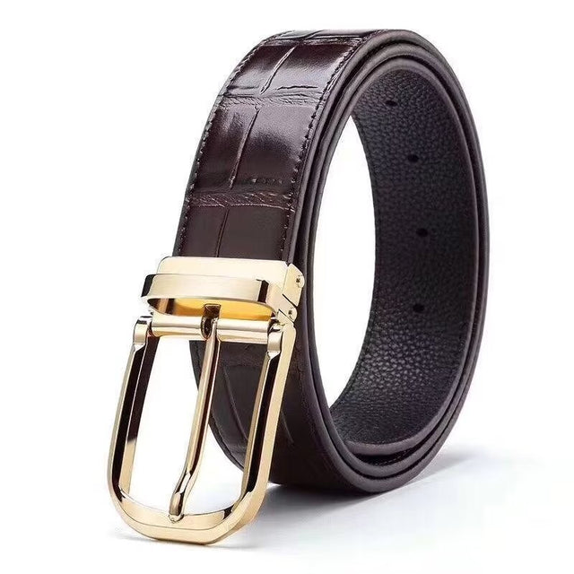 CrocLuxe Genuine Leather Sophisticated Belt