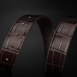 CrocLuxe Genuine Leather Sophisticated Belt