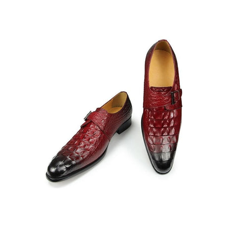 Crocochic Leather Embossed Monkstrap Dress Shoes123 - FINAL SALE