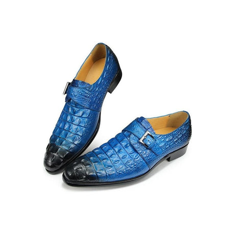Crocochic Leather Embossed Monkstrap Dress Shoes123 - FINAL SALE