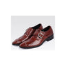 CrocoLuxe Pointed Toe Slip-On Brogue Shoes