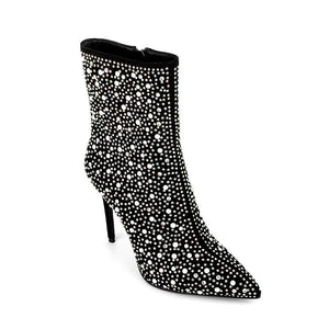 Crystal Chic Thin High Heeled Boots