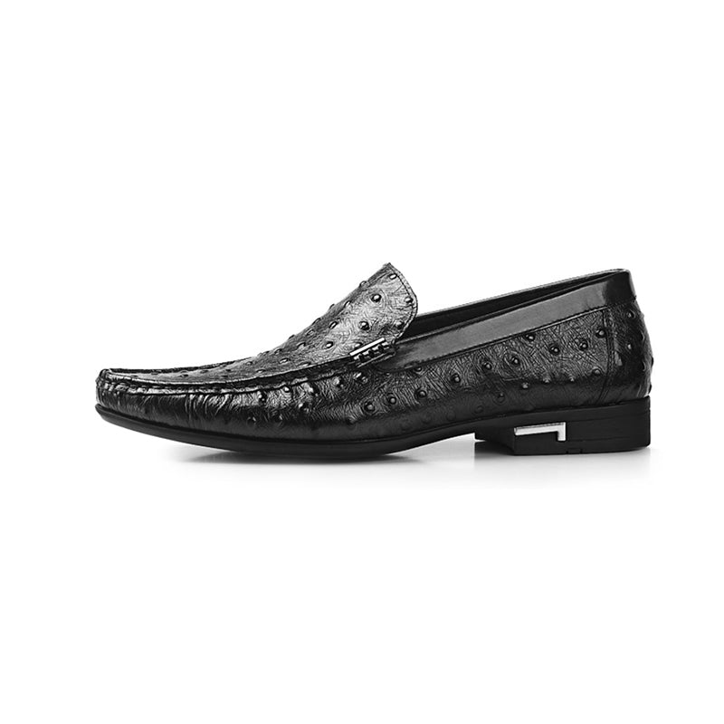 AlliLux Exotic Leather Slip-On Casual Loafers