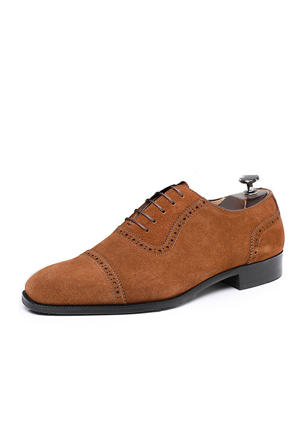 AlliLuxe Exotic Carved Leather Brogue Dress Shoes