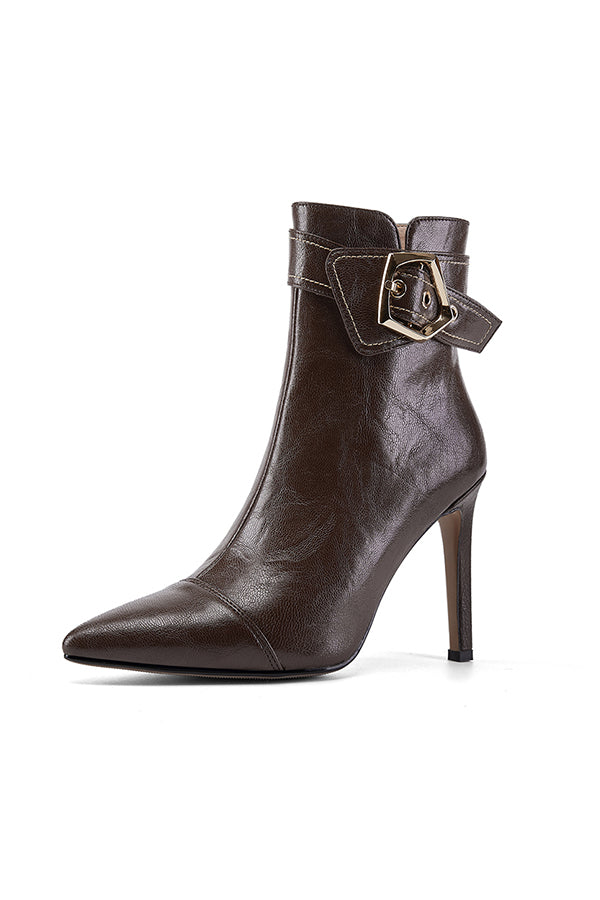 Luxury Leather Pointed Toe Tall Boots