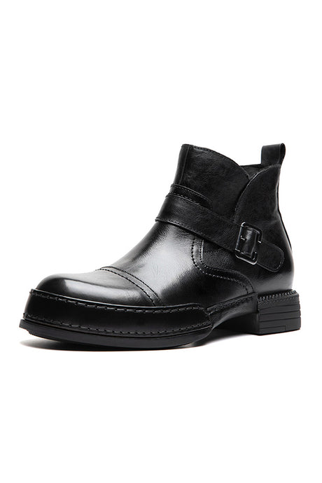 ChicHide Leather Slip-On Ankle Boots