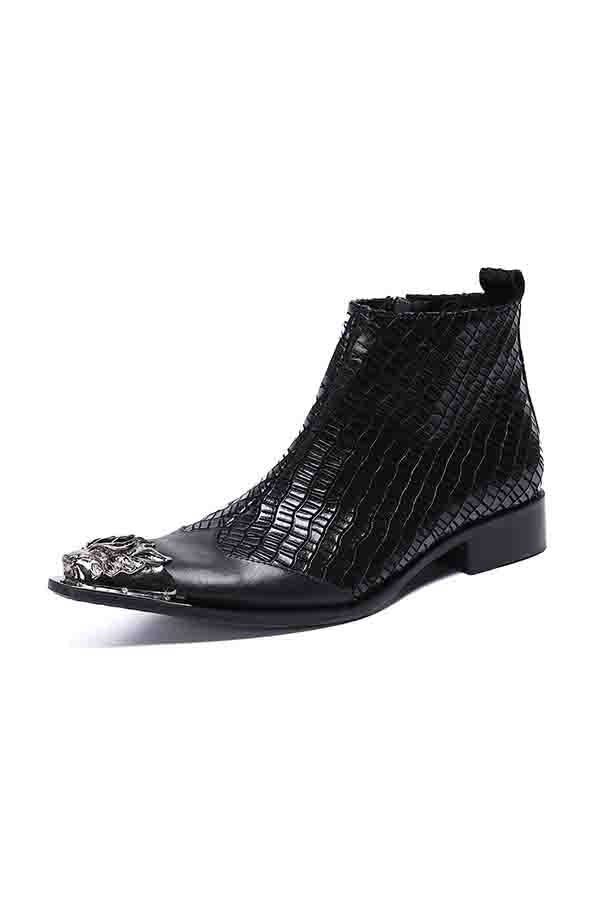 FancyLeather Exotic Ankle Boots