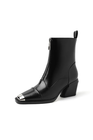 AlligatorLuxe Chic Zipper High Heel Boots