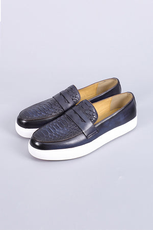 LuxeLeather Slip-on Platform Sneakers