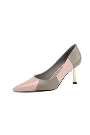 Chic Embossed Pointed Toe Slip-on Pumps