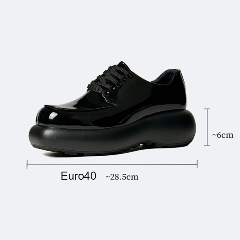 ChicLux Round Toe Lace-Up Dress Shoes