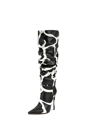 LuxeExo Pointed Toe High Heel Long Boots