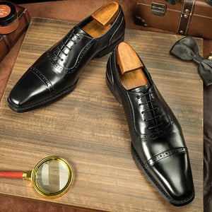 AlliElegance Luxe Brogue Oxford Dress Shoes