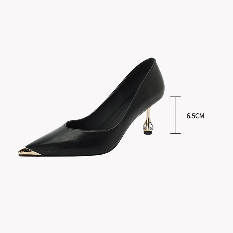 LuxLeather Chic Pointed Toe Pumps