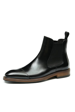 LuxLeather Round Toe Classic Chelsea Ankle Boots