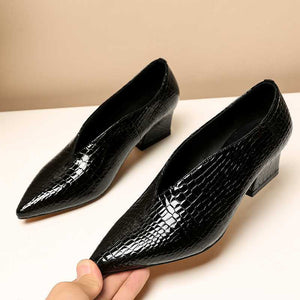 Exotic Alligator Block Heel Slip On Loafers123 - FINAL SALE