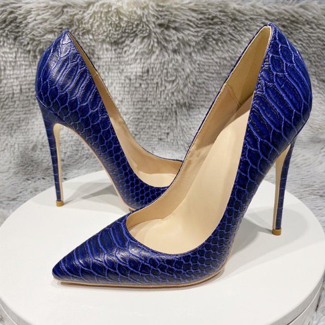 Exotic CrocLuxe Pointed Toe Stiletto Pumps