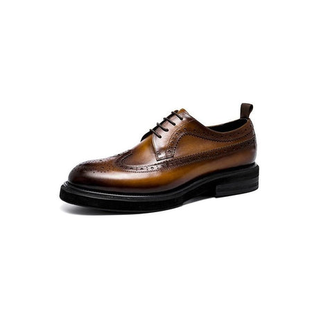 ExoticLux Genuine Leather Lace-Up Brogues