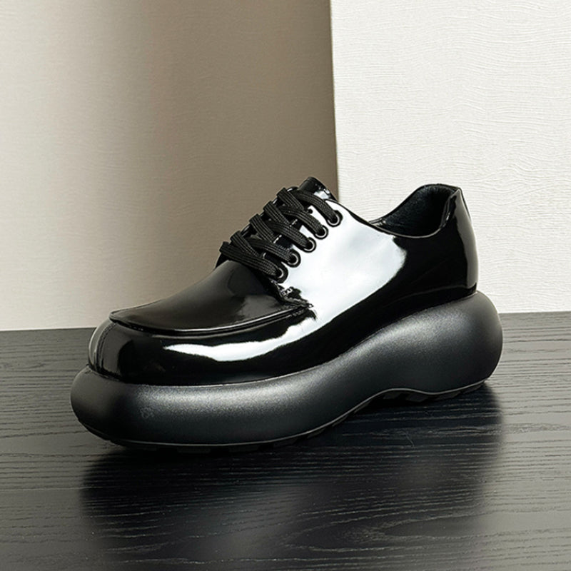 ChicLux Round Toe Lace-Up Dress Shoes