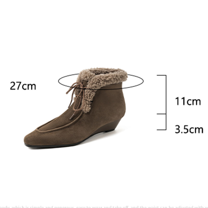 Chic Suede Round Toe Zip High Heel Boots