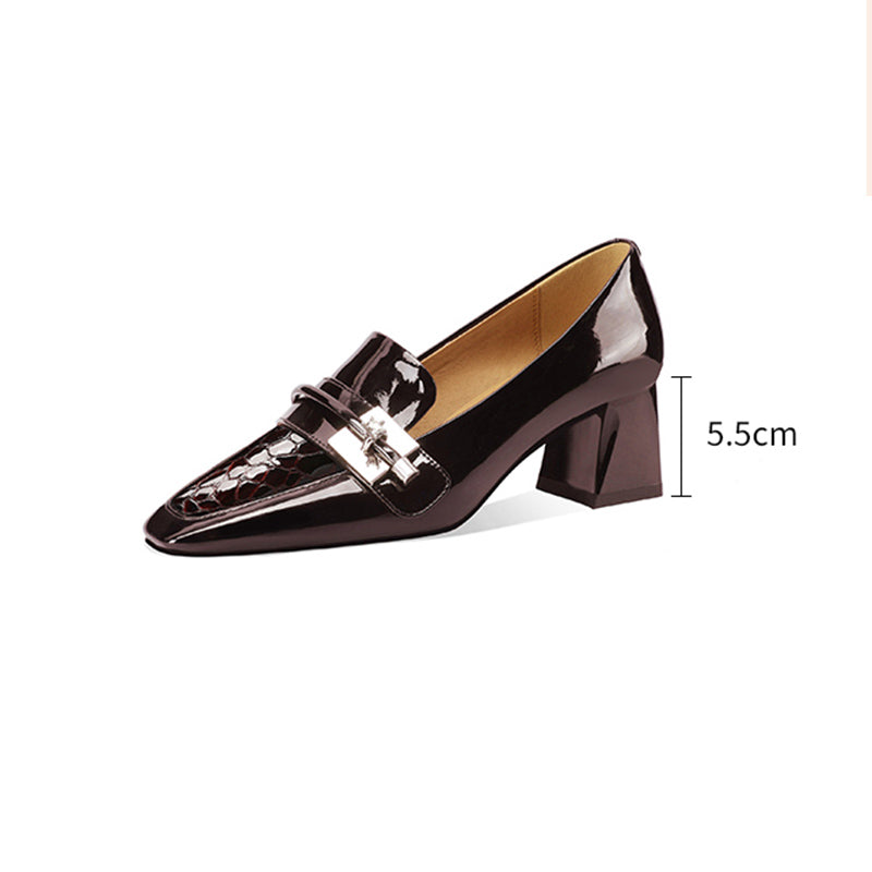 AlliChic Square Toe Daily High Heels