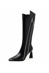 Luxury Leather Pointed Toe Tall Boots