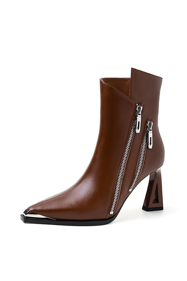 Luxury Leather Pointed Toe Tall Boots