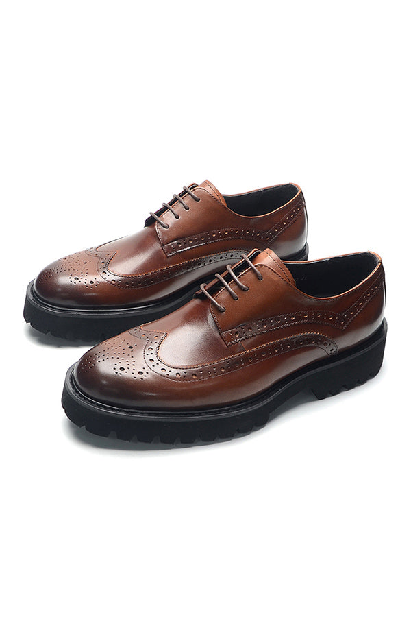 LeatherLux Classy Oxford Dress Shoes