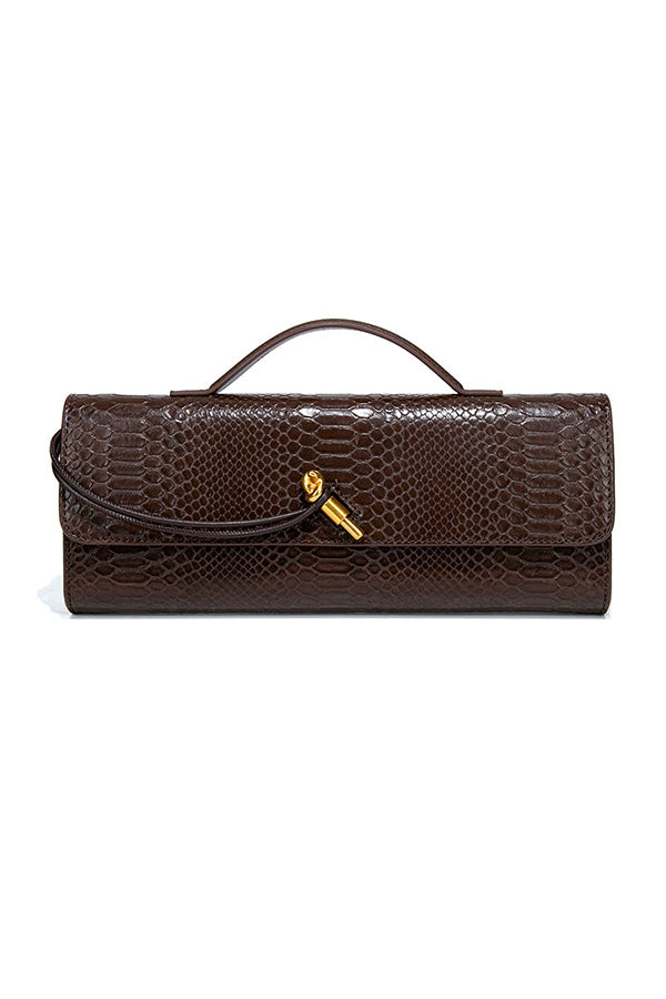 Serpatura Snake Pattern Event Clutch Purse