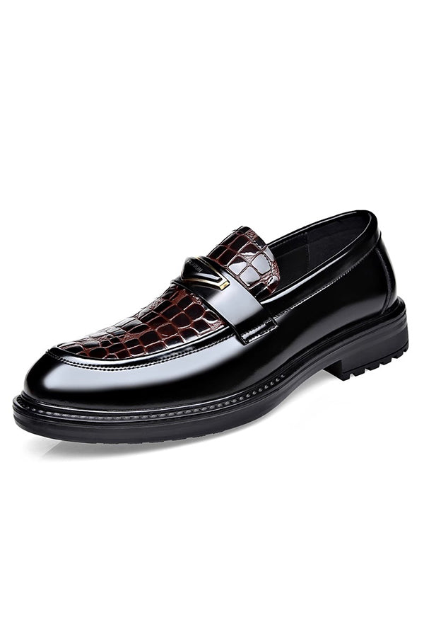 AlliLux Exotic Slip On Decor Designer Dress Shoes