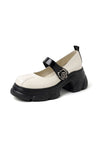 Chic Mary Janes Round Toe Platform Strap Shoes