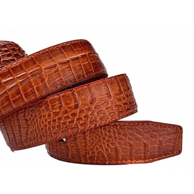 GatorLuxe Exotic Alligator Print Leather Belt
