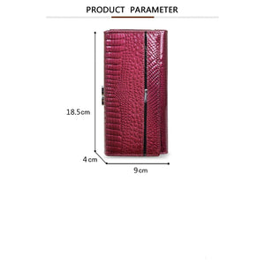GatorLuxe Exotic Leather Zipper Clutch Wallet
