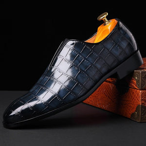 Gatorluxe Exotic Pointed Toe Brogue Shoes - FINAL SALE