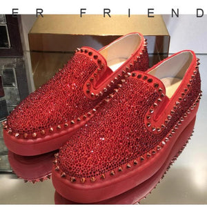 LuxeLeather Exotic Slip On Sneakers