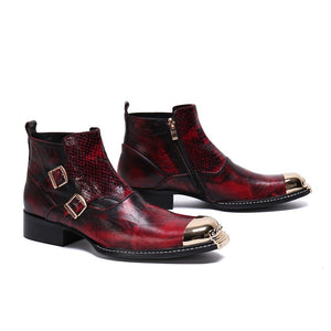 Glamourlux Snakeskin Metal Toe Dress Loafers123 - FINAL SALE