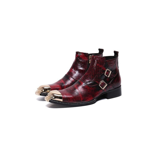 Glamourlux Snakeskin Metal Toe Dress Loafers123 - FINAL SALE
